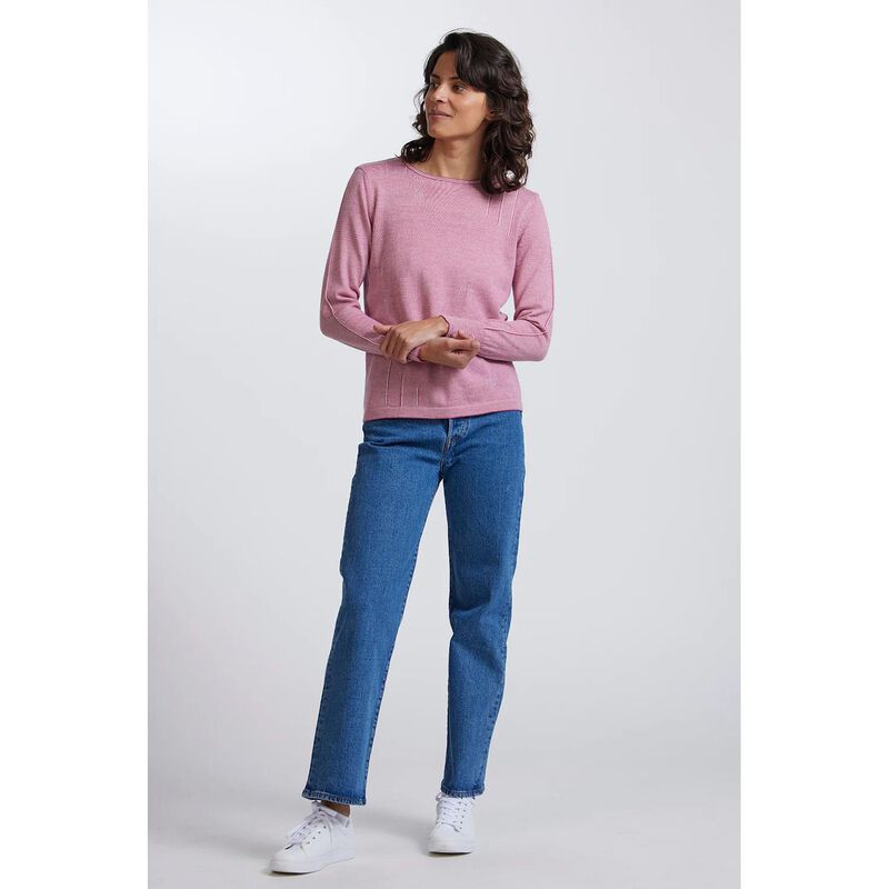Royal Merino Crew Neck Fine Stripe Jumper image number 1